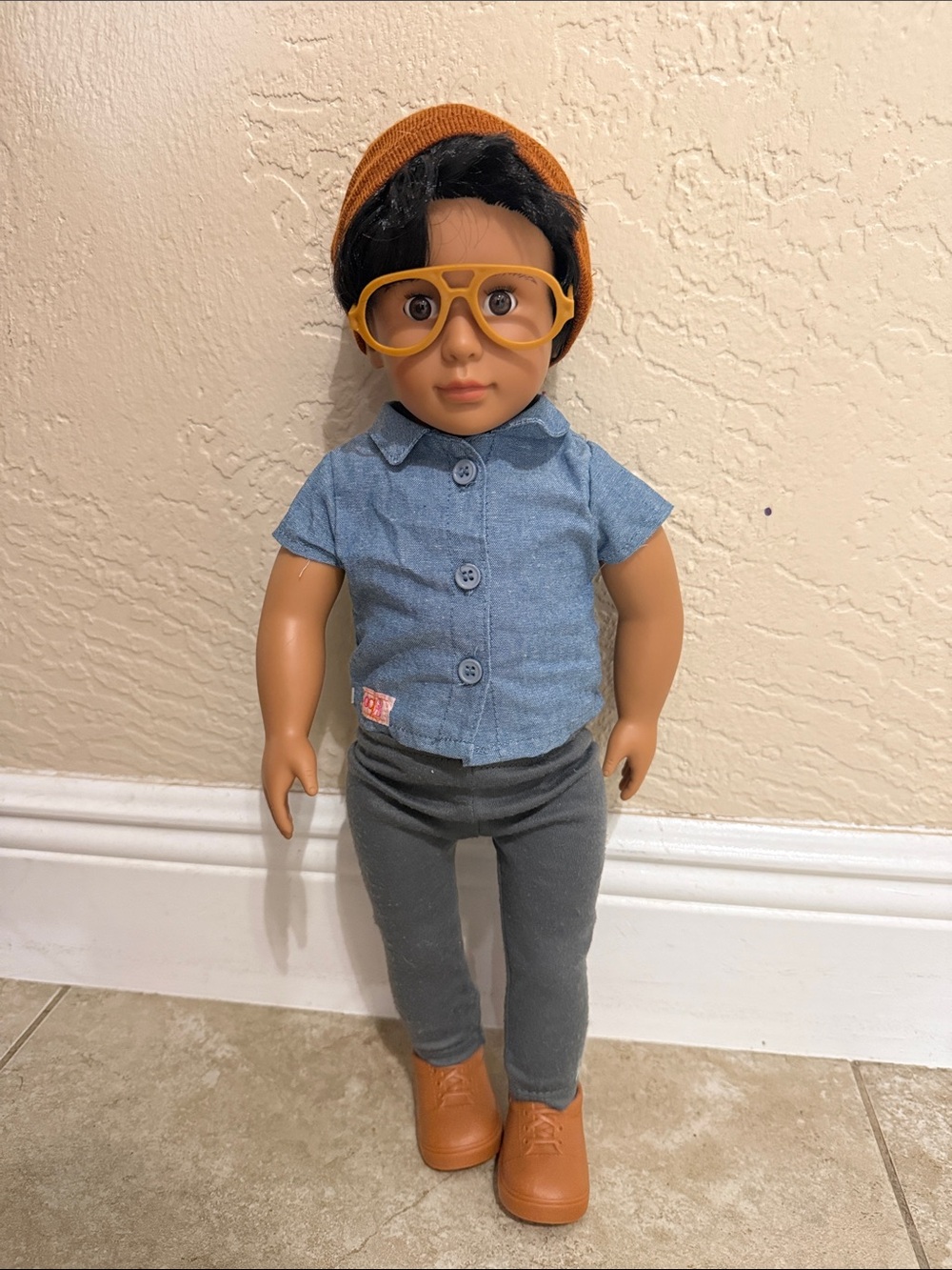 Our Generation Franco 18” Boy Doll BD31251 Original Outfit Beanie Sunglasses
